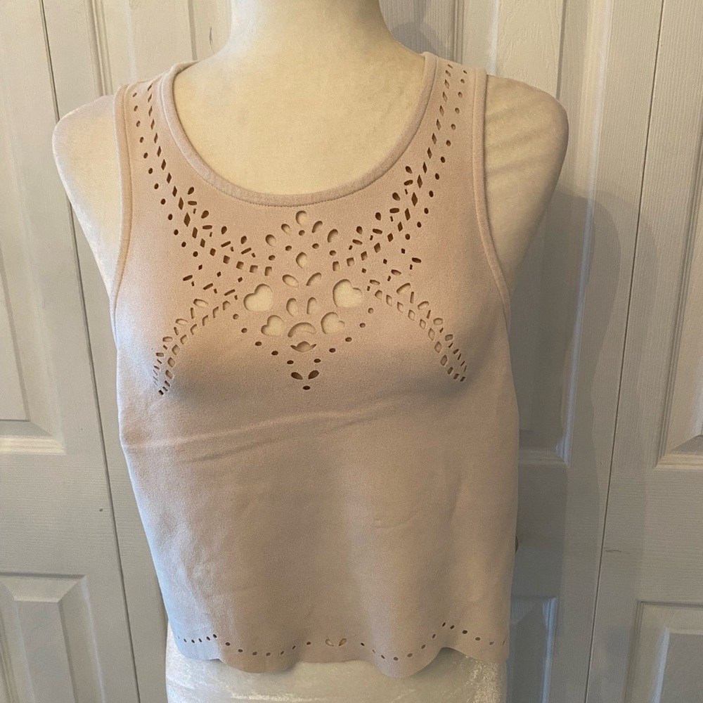 MINKPINK mock suede top